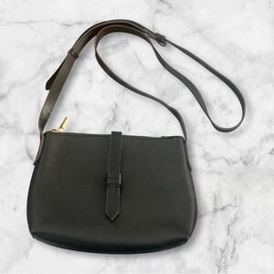 J. Crew Parker Crossbody Shoulder Bag Black Leather Purse Classic